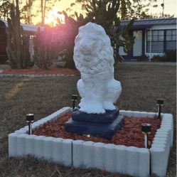 Large, Newly Made ,Solid Concrete Lions