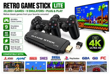 4K Retro Game Stick Lite — 20,000+ Games