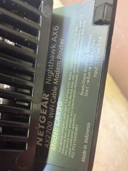 Netgear Nighthawk AX6 AX2700 Model: CAX30