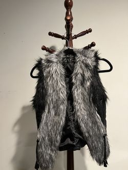Pleather/  Fur  Vest