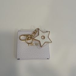 Dior Star Ceramic and Gold Tone Fragrance Diffuser Keychain/Bag Charm, NWB