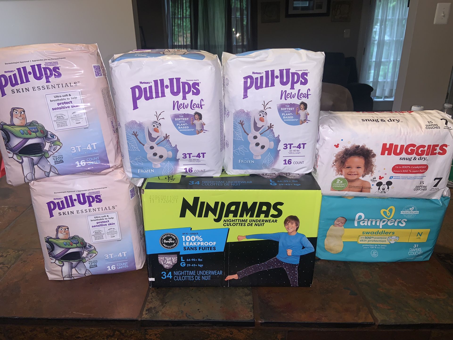 Disposable Diapers: Pampers/ Huggies/ Pull-Ups/ Ninjamas