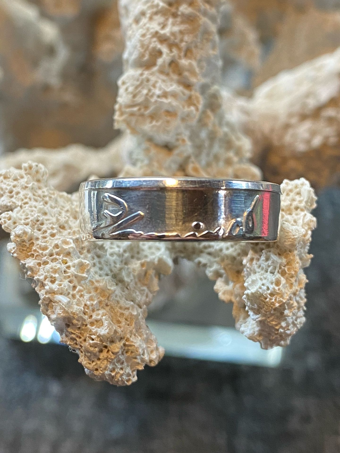 .999 Silver Ring Crafted From A Vintage Flamingo Casino 10 Dollar Token