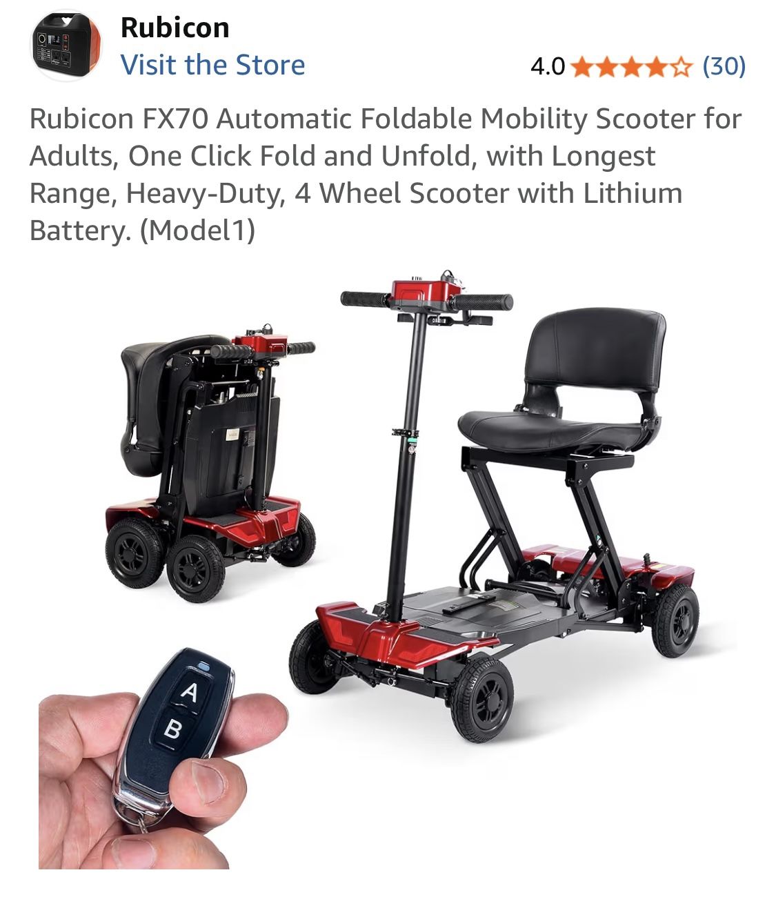 Portable Mobility Scooter 
