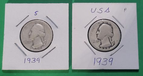 1939-P & S Washington Quarters