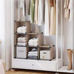 6 Cube Storage Organizer, DIY Closet Shelf, Plastic Clothes Organizer