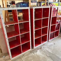 Three IKEA KALLAX Shelving Units - FREE