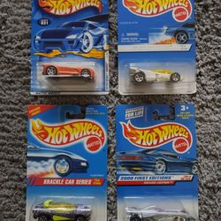4 Hot Wheels Cars 