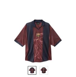 Authentic Travis Scott x Nike x FC Barcelona Retro 2000/01 Home Skeleton Jersey 