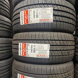 235/40/18 Kumho 4 New Tires Installed And Balanced