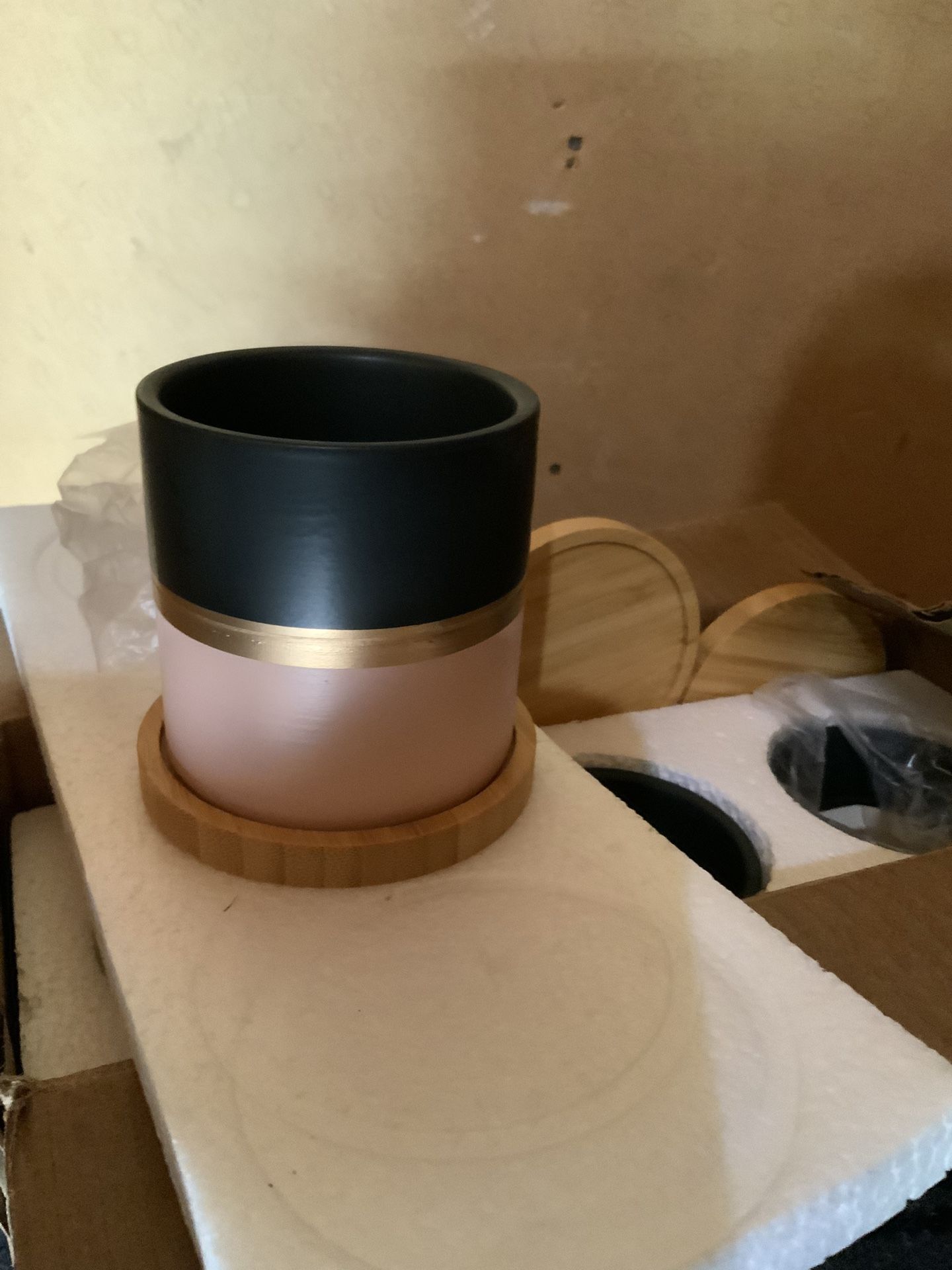 3pc Small Ceramic Plant Pots