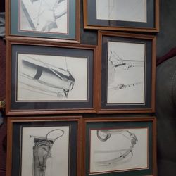 11 Hand Drawn Original Illustrations,  (Boat Nautical)