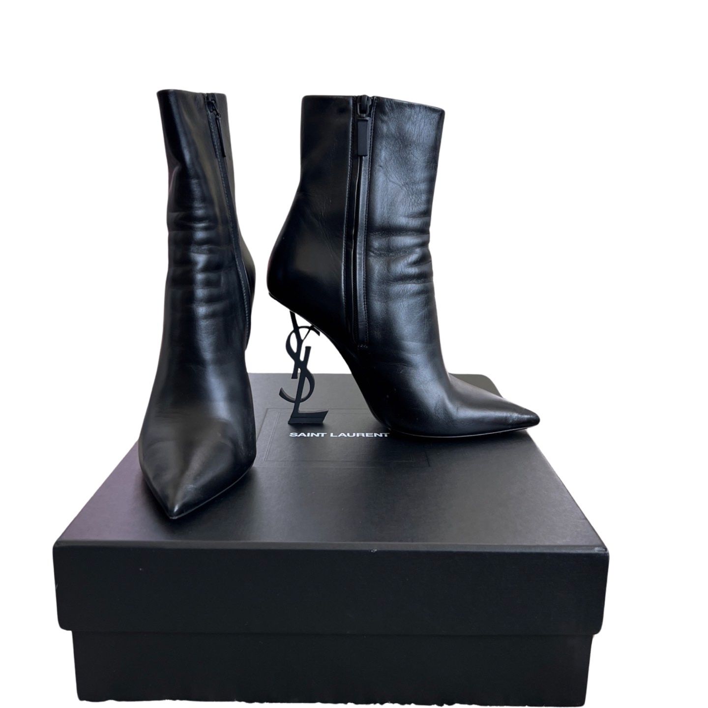 YSL OPYUM BOOTIES IN LEATHER SZ 38