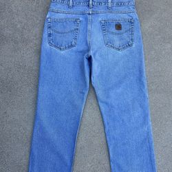 Carhartt Traditional Fit Workwear Blue Denim Jeans B180 DST