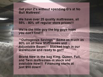 Lots of Brand New Mattresses 55% - 80% OFF **FREE DELIVERY AVAILABLE**