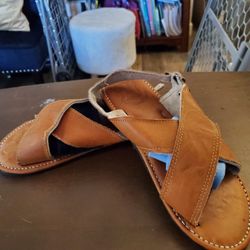Mexican Sandals, Leather, Light Brown