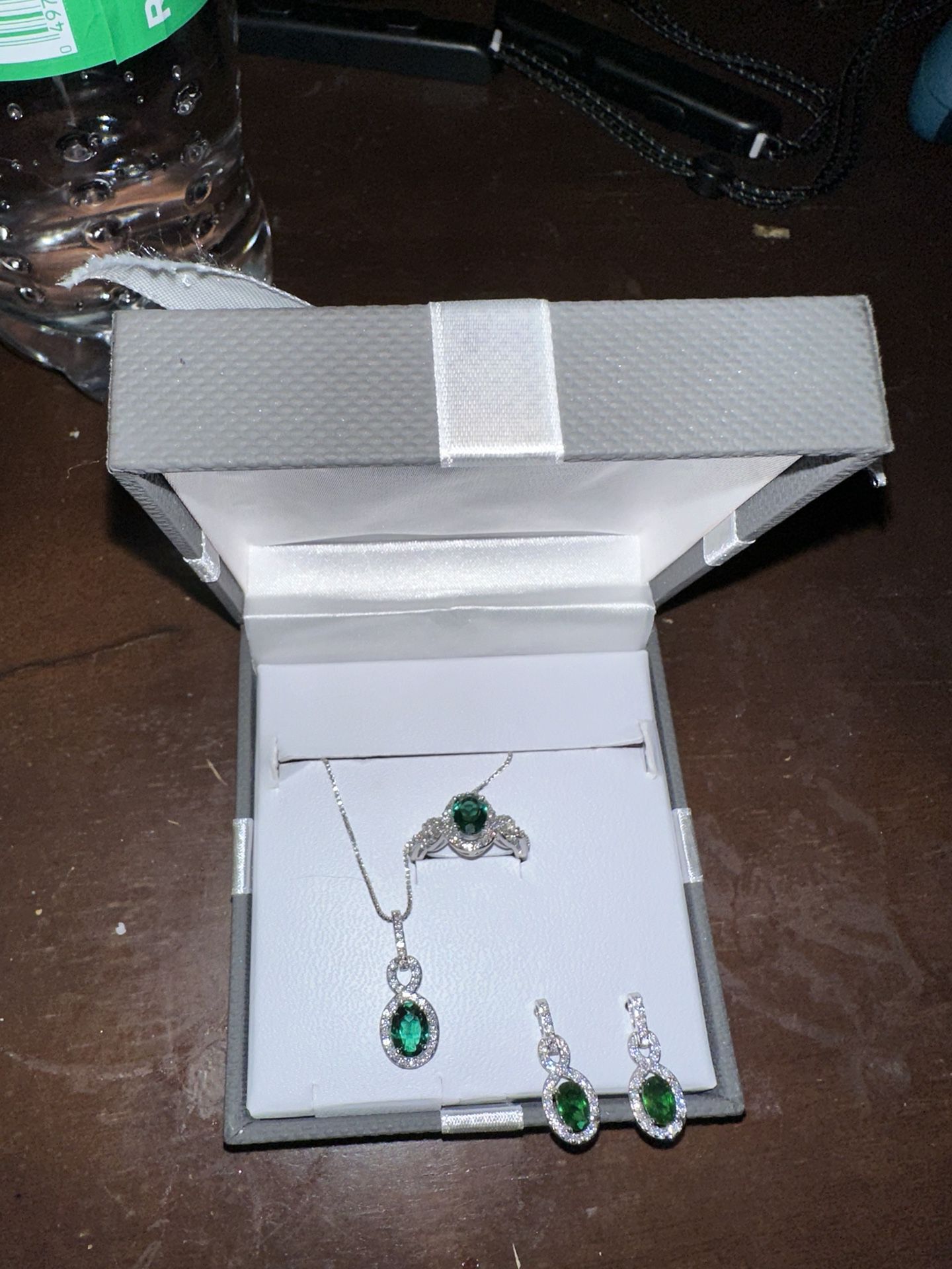 4 piece Emerald Jewelry set