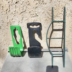 (2)  WATER HOSE HANGERS & (1] CORD HOLDER