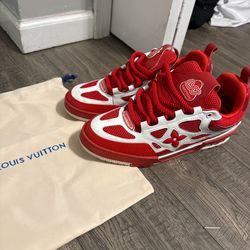 Red and White Louis Vuitton Skate
