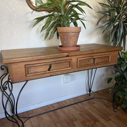 Console Table and Mirror