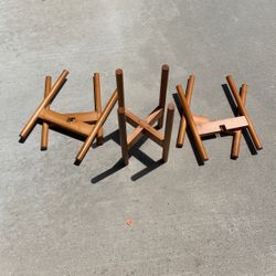 3 Plant Stands Wood (expandable )