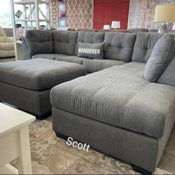 Brand New Ashley Charcoal Sectional 
