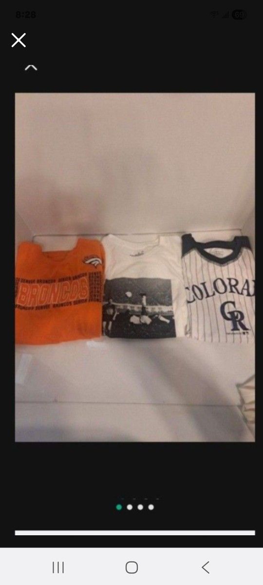 Broncos-Colorado Rockies & Pele Boys Short Sleeve T Shirts-Size 8