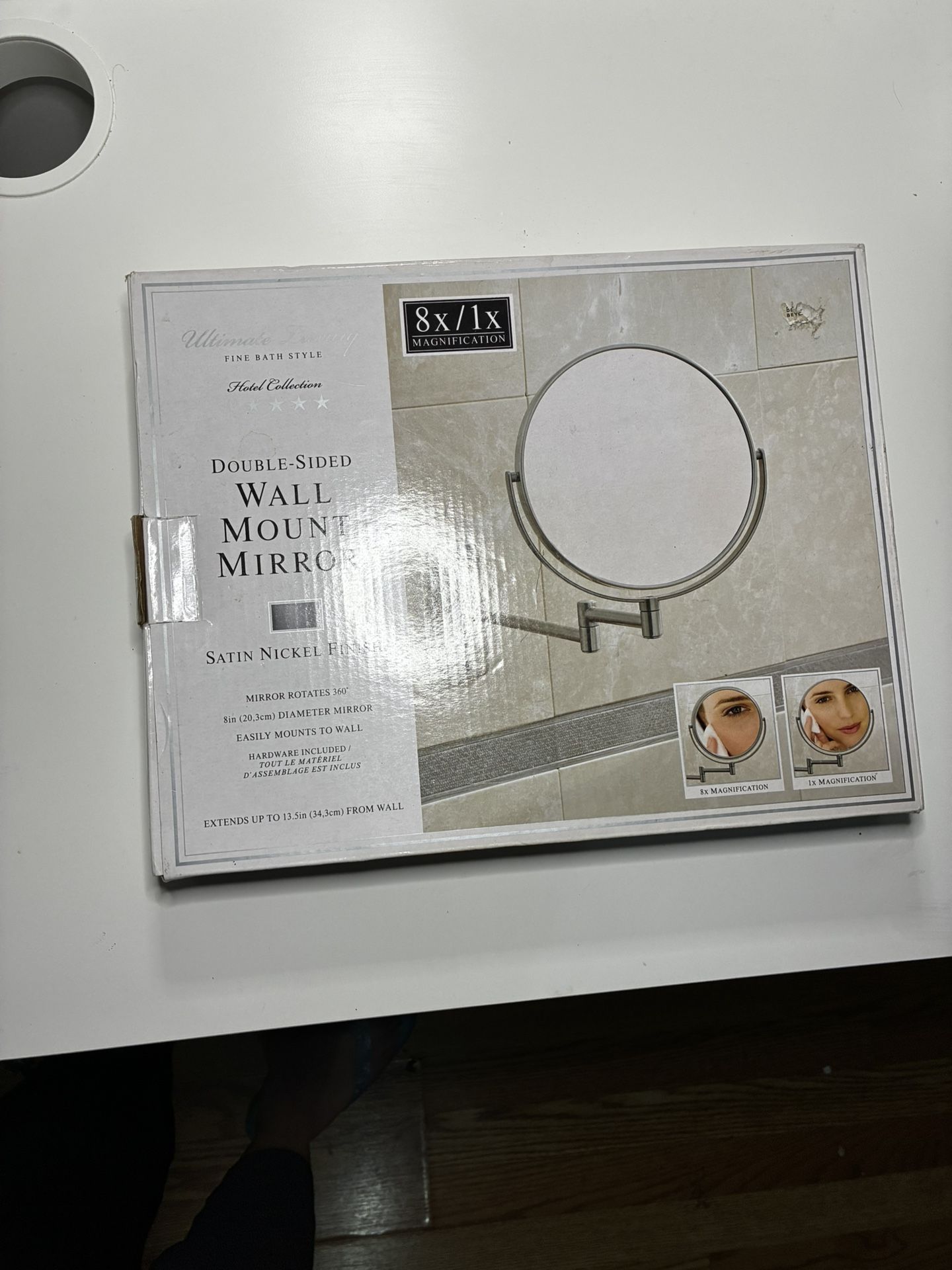 Double Sided Wall Mount cosmetic Mirror