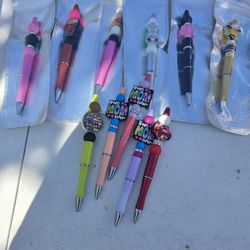 Pens, Keychains, Tumbler Charms, Shoe Charms, Bracelets And Bookmarks