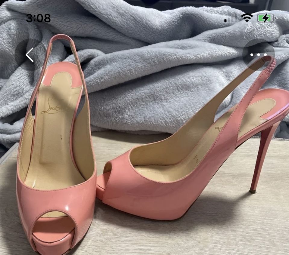 Christian Louboutin Sling Back Pumps PRICED TO SELL!! Light Pink 37.5 EU 7 US