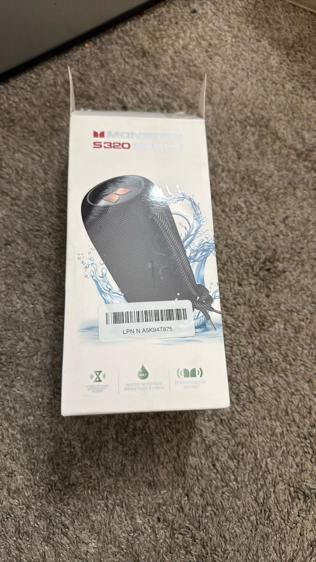 Monster S320 Bluetooth Speaker, 40W True Wireless,360° Stereo Sound Effect,IPX7 Waterproof, 32 Hour Playing Time,Suitable for Outdoor Portable Speaker