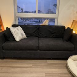 Super Comfy Small Black Sofa