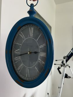 Blue Wall Clock