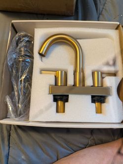 Brushed Gold Two-Handle Bathroom Faucet