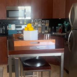 High Too Table And Space Saving Stools