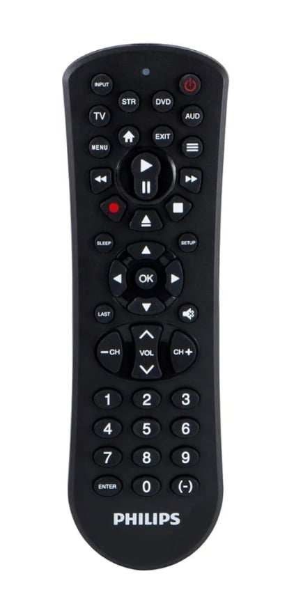 Philips Universal Remote Control, Black, SRP9263C/27 & Control for Samsung, Vizio, LG, Sony, Sharp, Roku, Apple TV, RCA, Panasonic, Smart TVs, Black

