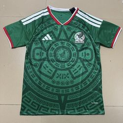 Mexico Green Soccer Fan Jersey Embroidered Size L
