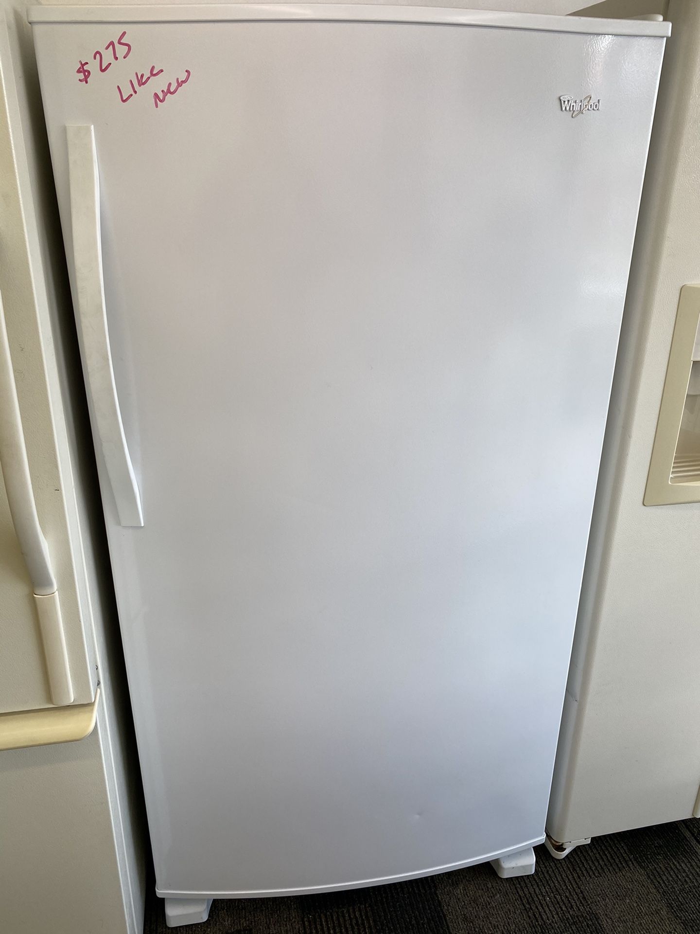 Whirlpool deep freezer like new less than a-year-old