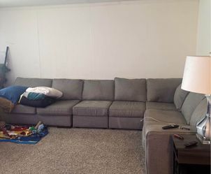 Gray sectional couch
