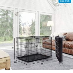 36 Inch Dog Crate Folding Metal Wire