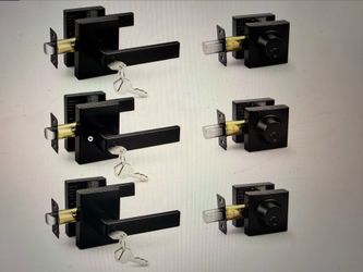 Brand new matte black square interior door lock (3)