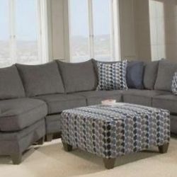 Sectional Sofa with Plush Pillows