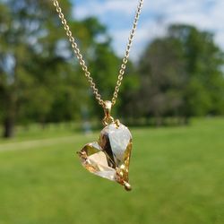 Heart Shape Gold Swarovski Crystal Necklace