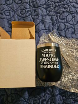 Wine Tumbler with straw