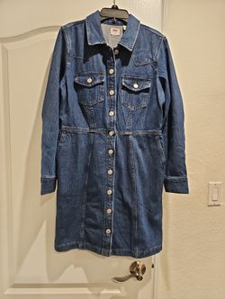 Levi's Women's Denim Long Sleeve Dress Size S M L XL