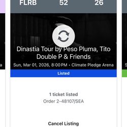 Peso Pluma Dinastia Tour Ticket 