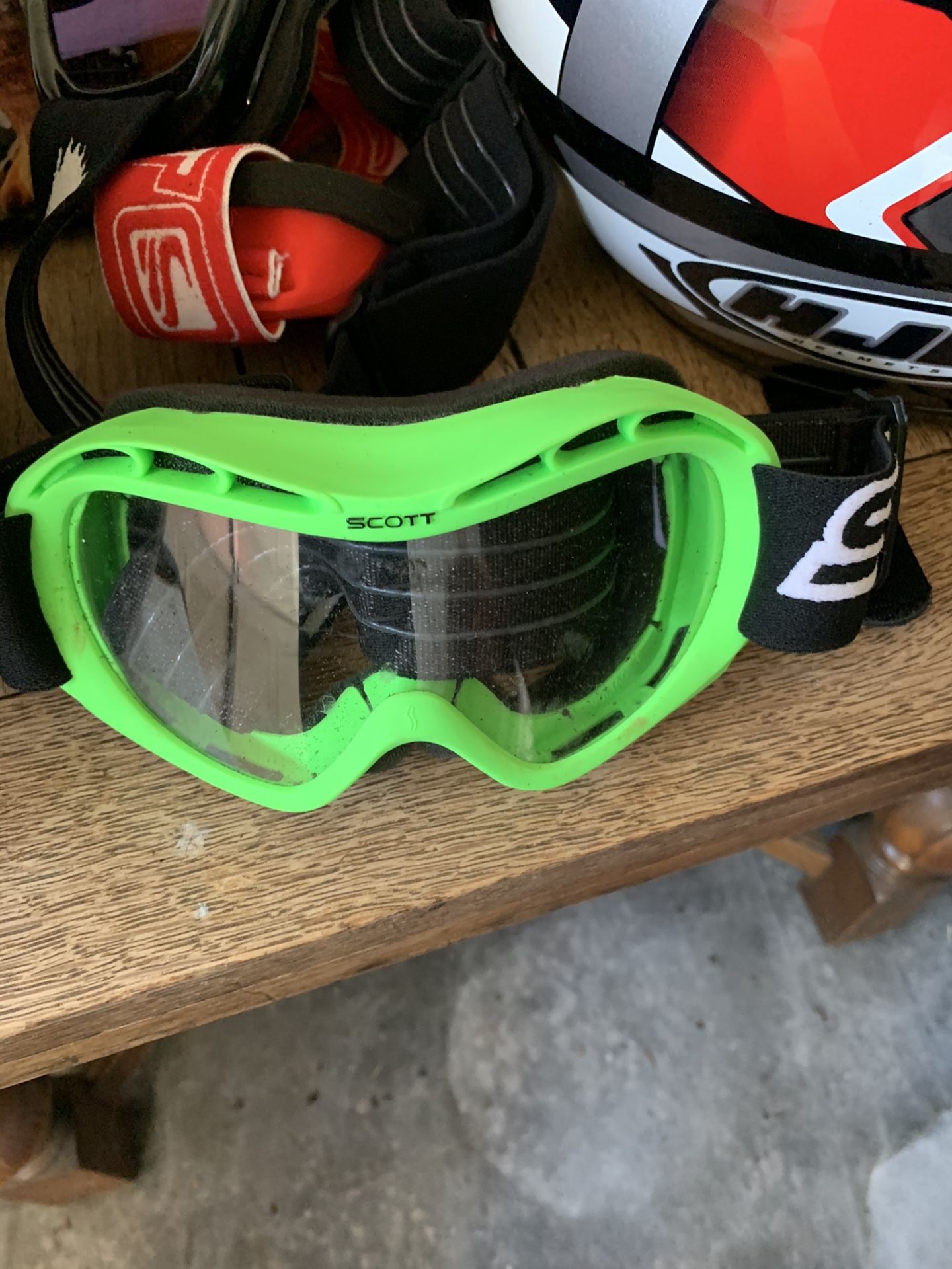 Scott racing goggles