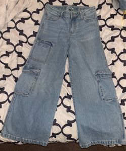 Cargo wide leg jeans