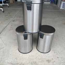 3 step trash bins