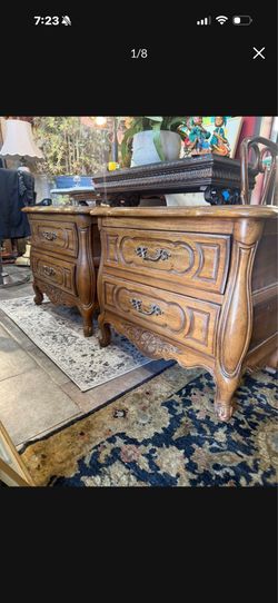 Vintage solid wood nightstands